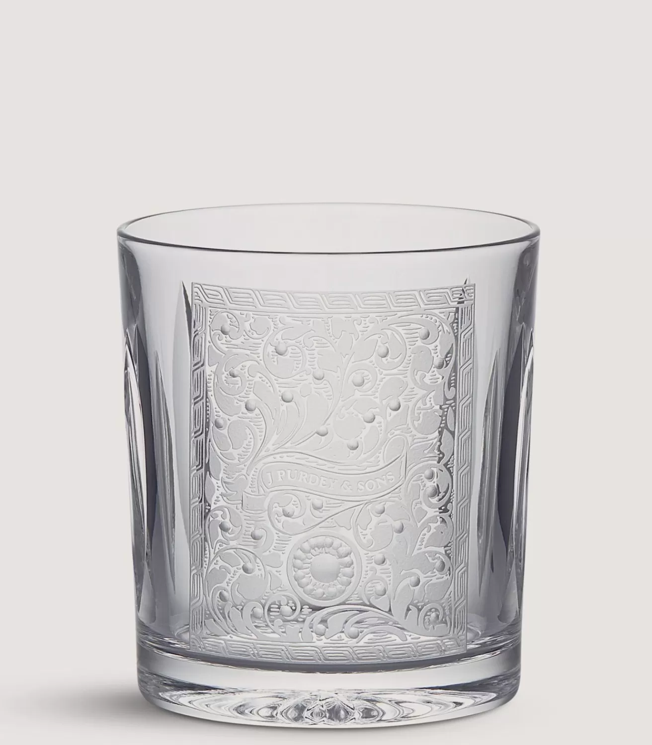 Crystal Tumbler With Scroll Engraving*Purdey Best Sale