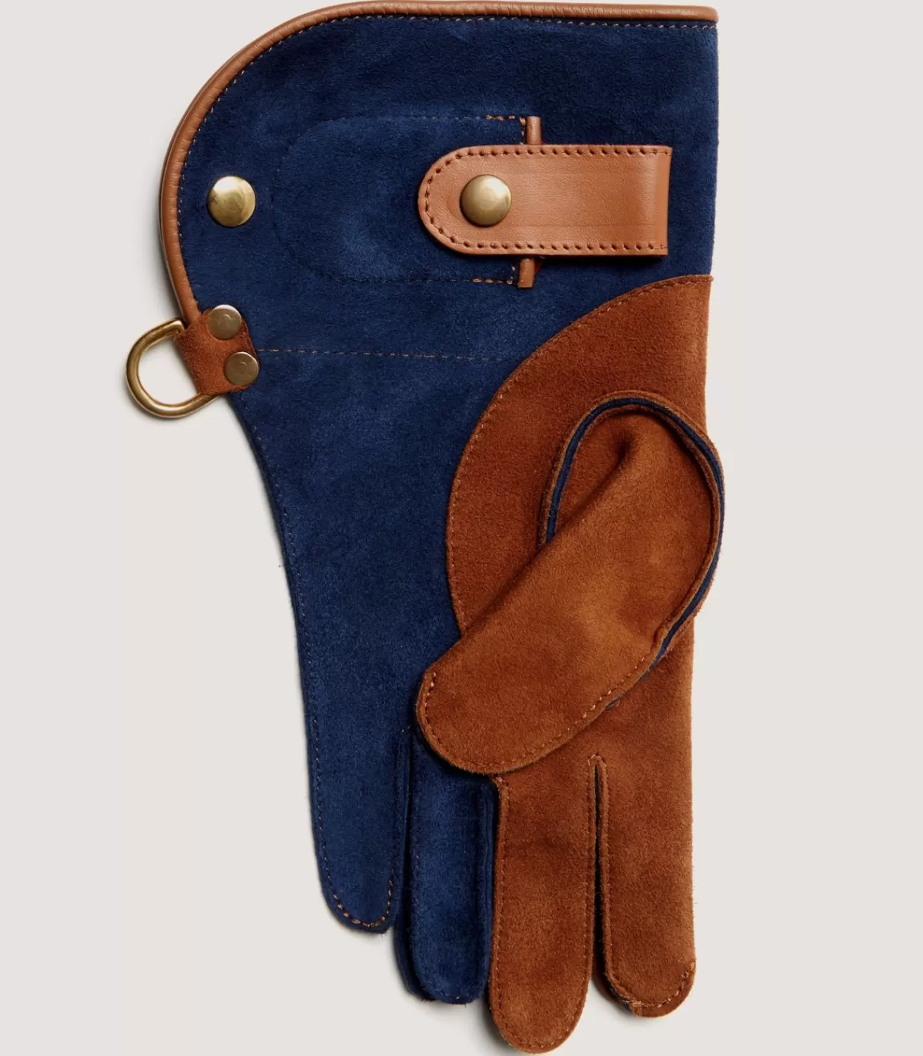 Double Layer Falconry Glove With Knife Pocket In Navy*Purdey Clearance