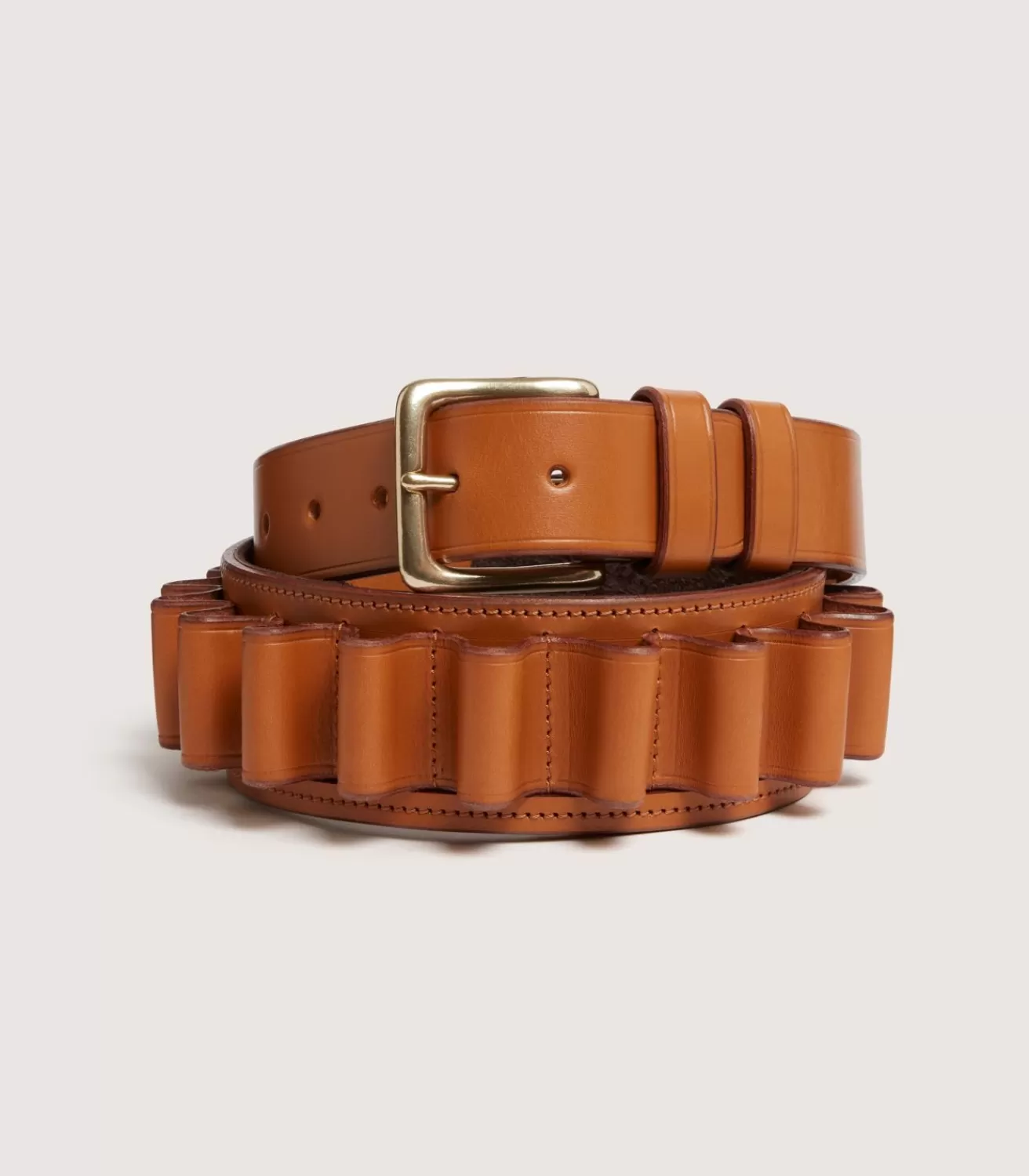 12 Gauge Bridle Leather Cartridge Belt In Tan*Purdey New