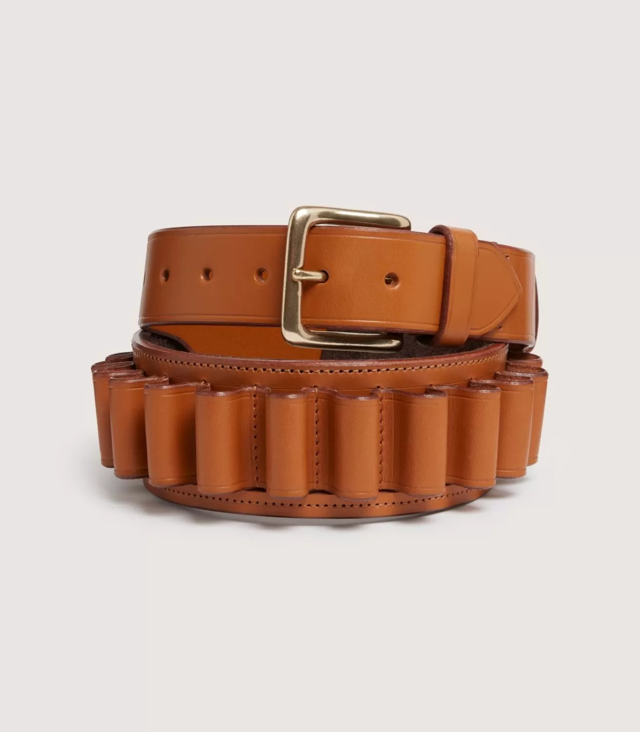 20 Gauge Bridle Leather Cartridge Belt In Tan*Purdey Clearance