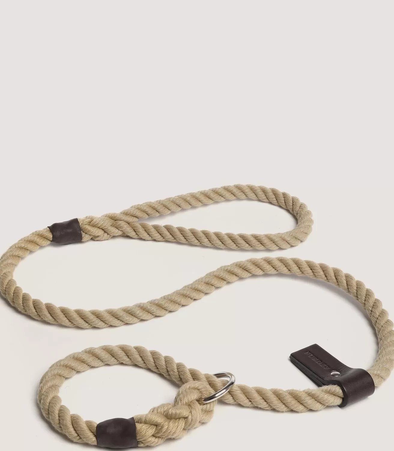 Heavyweight Rope Slip Lead In Natural*Purdey Shop