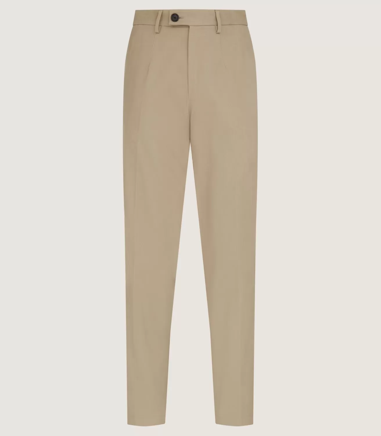 Men'S Brushed Cotton Twill Flat Front Trousers In Khaki*Purdey Clearance