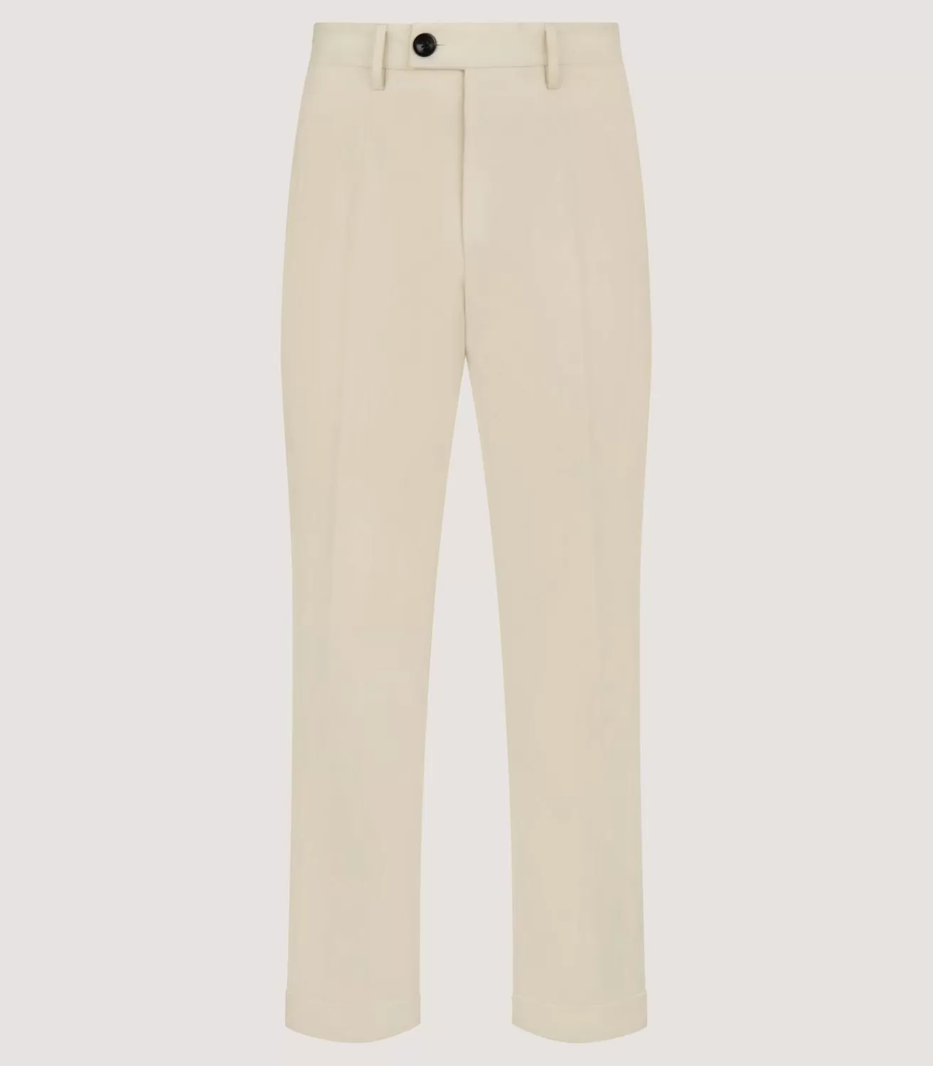 Men'S Brushed Cotton Twill Flat Front Trousers In Stone*Purdey Store