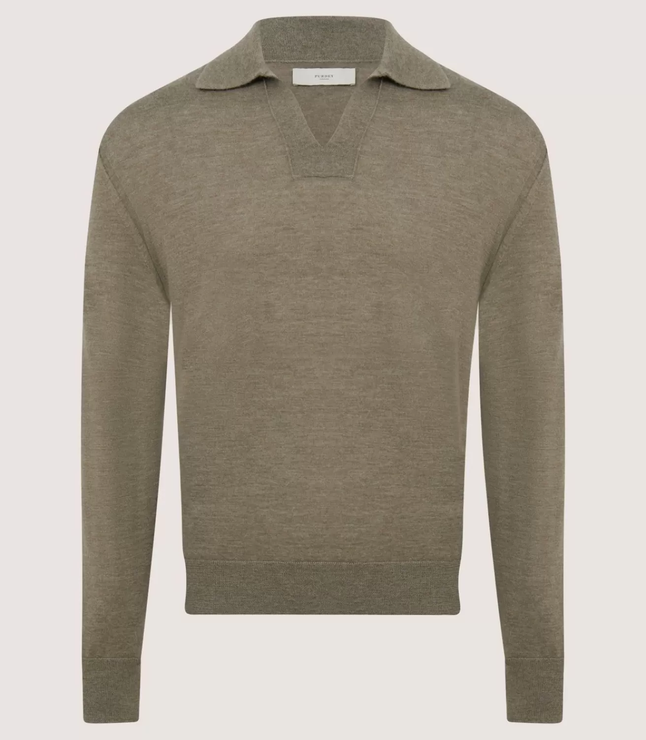 Men'S Cashmere Duke Polo In Taupe*Purdey Shop