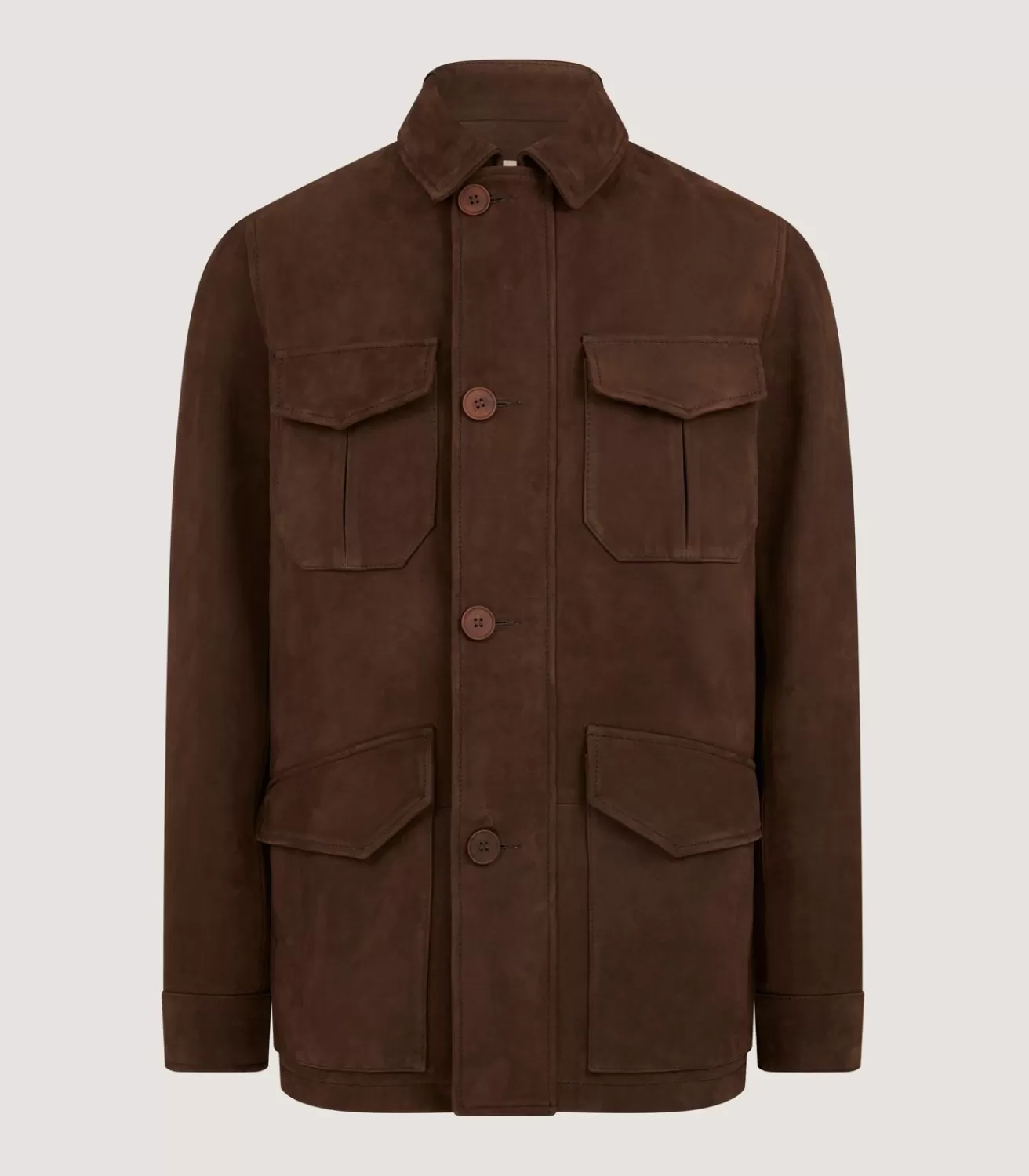 Men'S Kensington Nubuck Jacket In Dark Brown*Purdey Shop