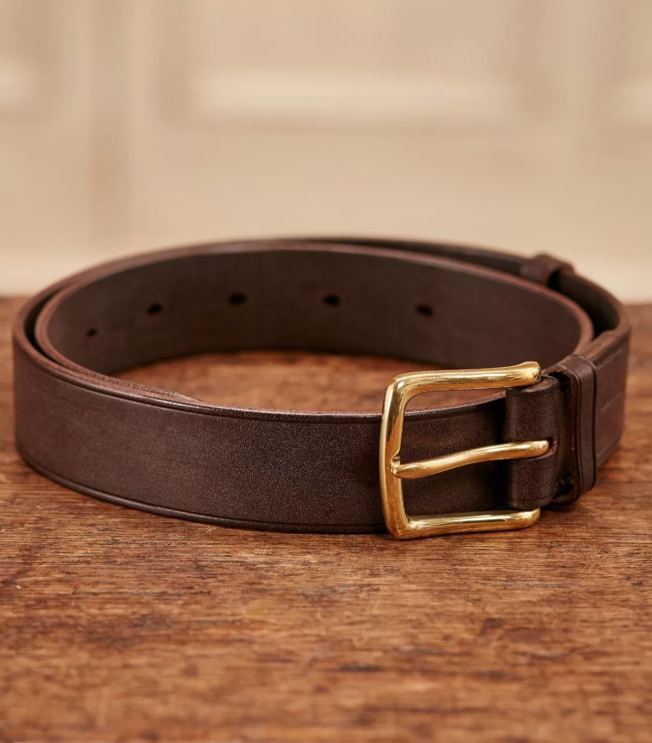 Men'S Oak Bark Tanned Leather Belt In Havana*Purdey Hot