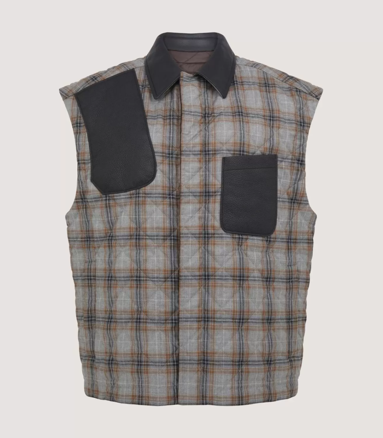 Men'S Padded Barn Gilet In Flannel Grey*Purdey Online