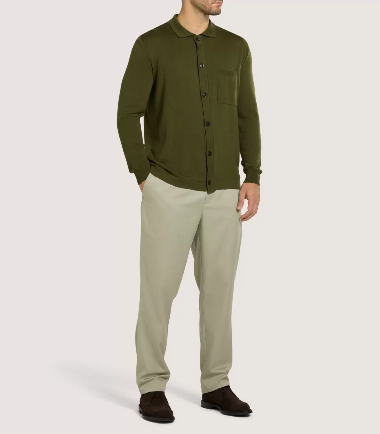 Men'S Performance Twill Chino In Stone*Purdey Sale