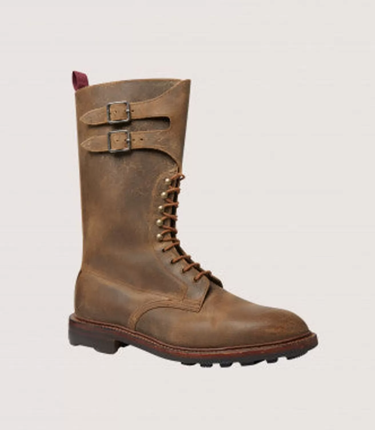 Men'S Rough Out Nubuck Twin Strap Boot With Ridgeway Sole In Tan*Purdey Outlet