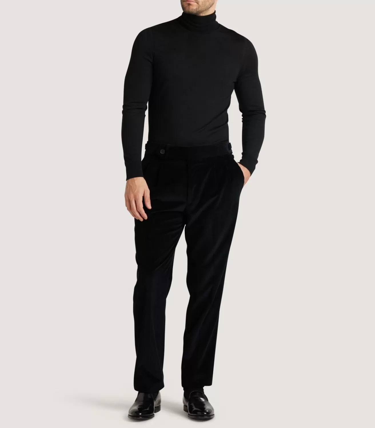 Men'S Side Buckle Trouser In Black*Purdey Best