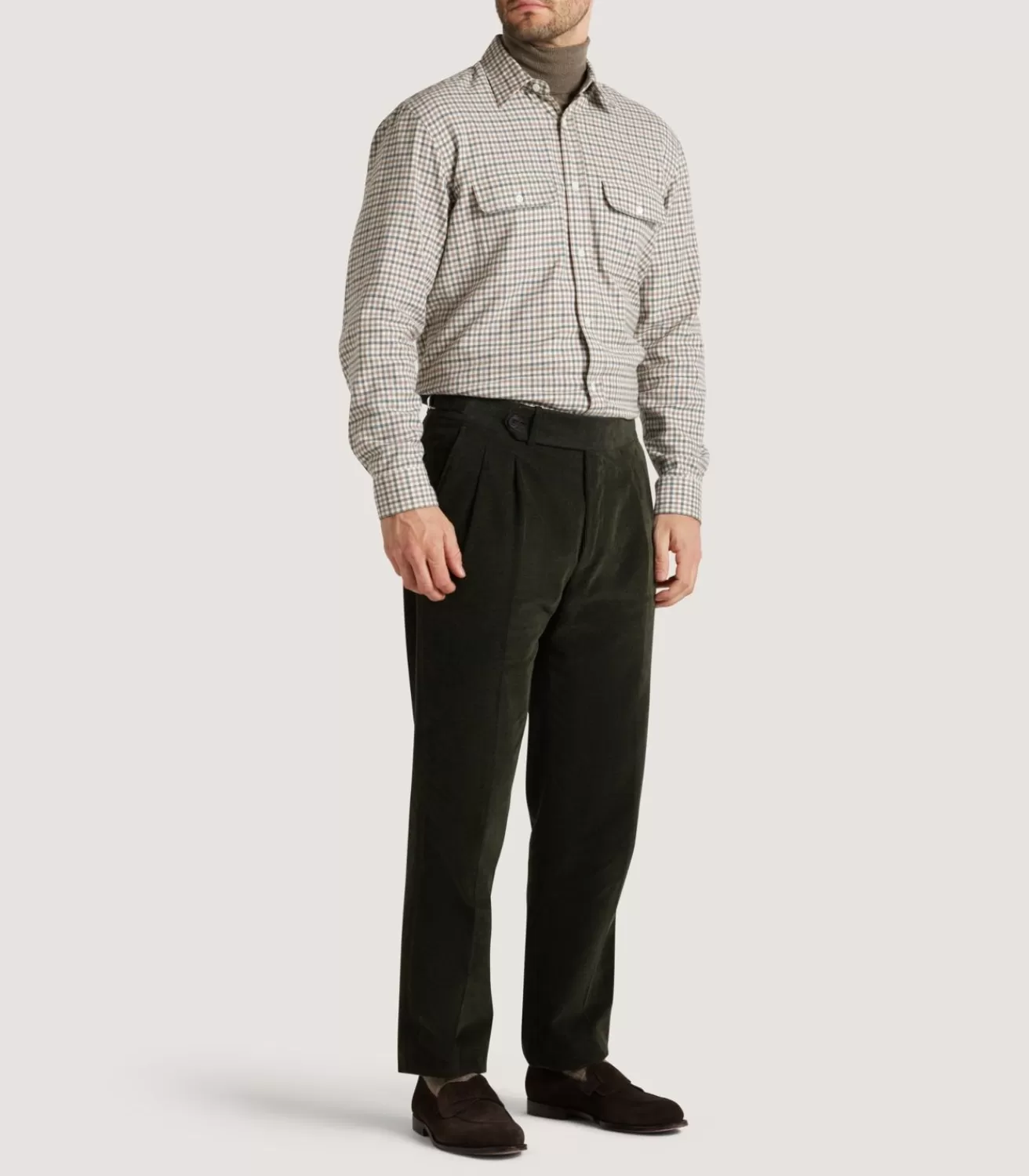 Men'S Side Buckle Trouser In Loden*Purdey Shop