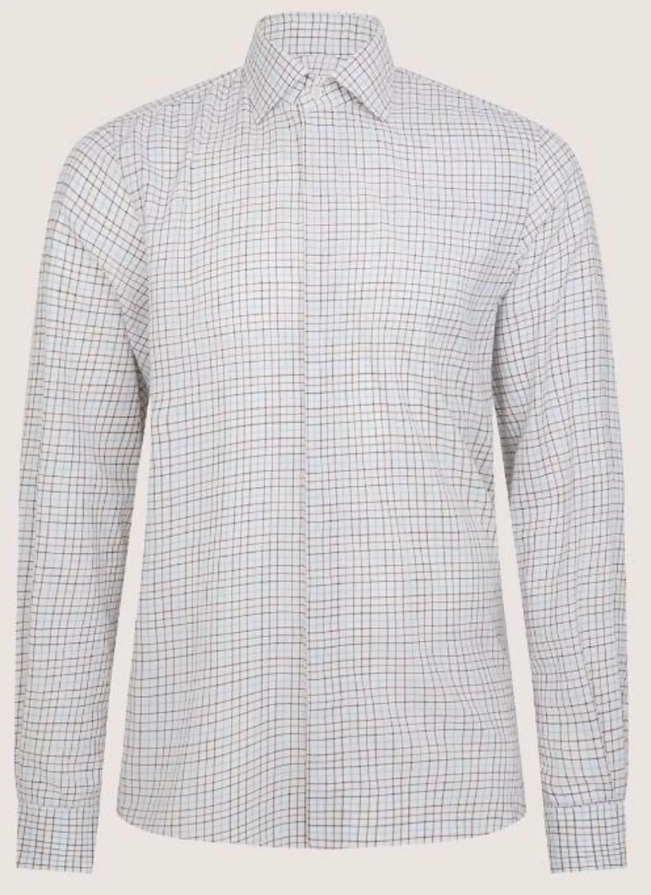 Men'S Summer Sporting Half Tattersall Double Cuff Shirt*Purdey Online