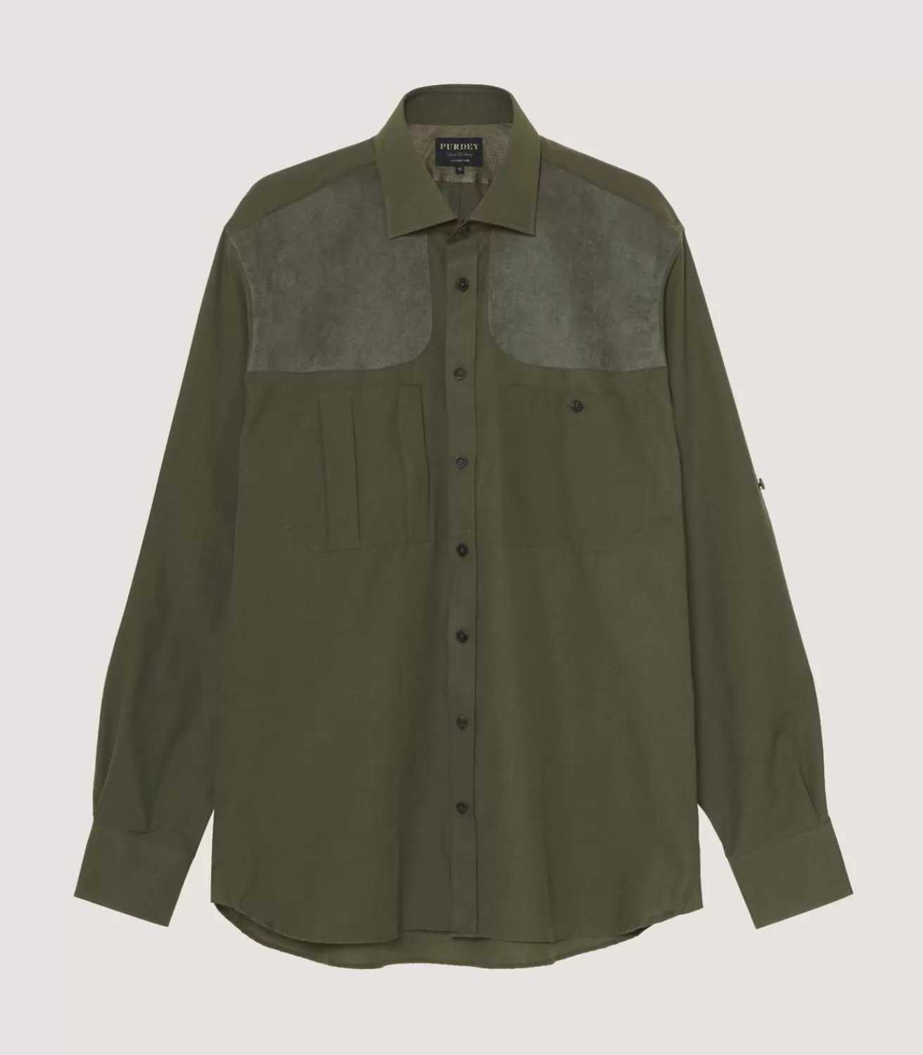 Men'S Technical Sporting Shirt In Khaki Green*Purdey Sale