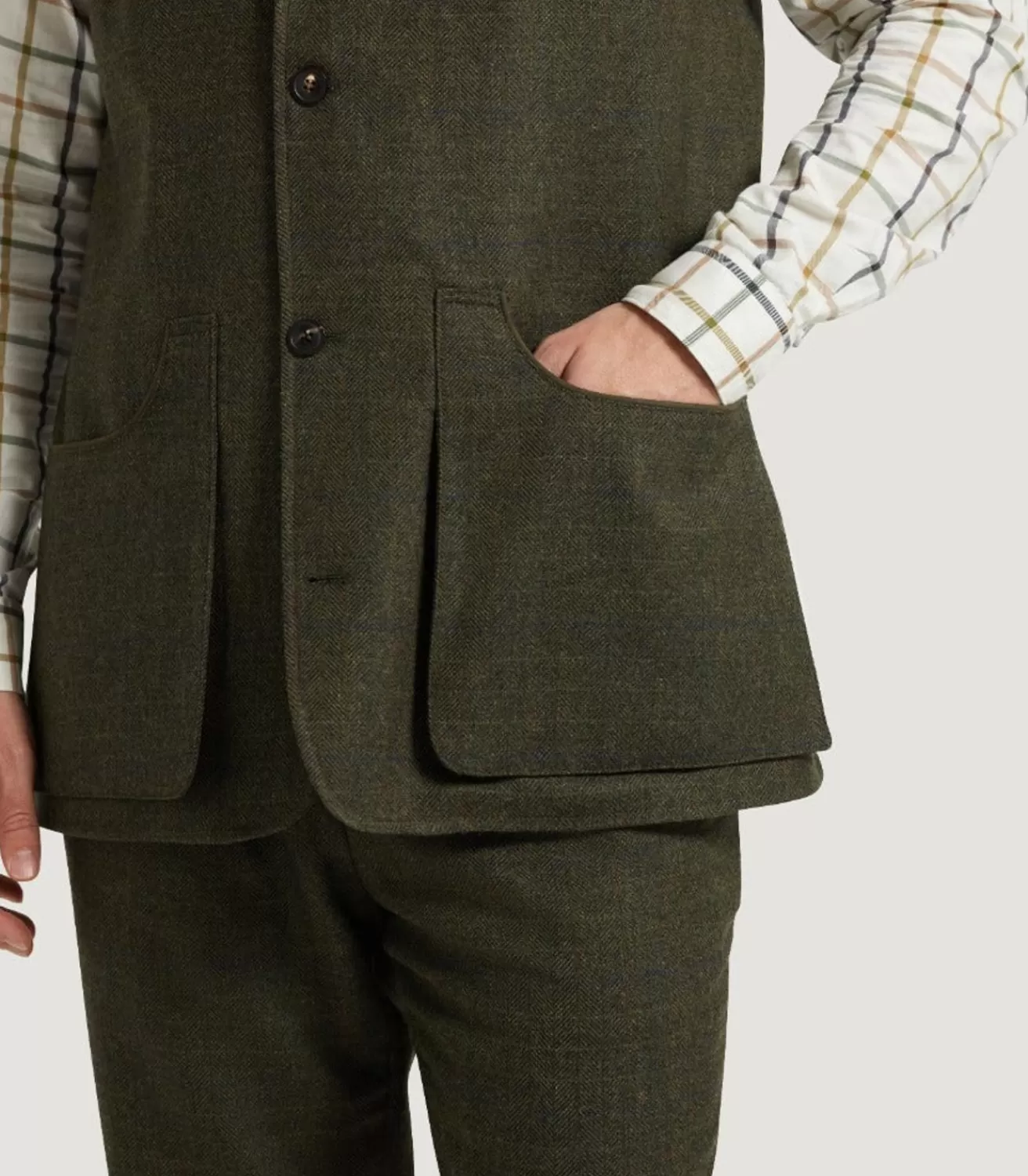 Men'S Technical Tweed High Collar Sporting Vest In Strathbeg*Purdey Online