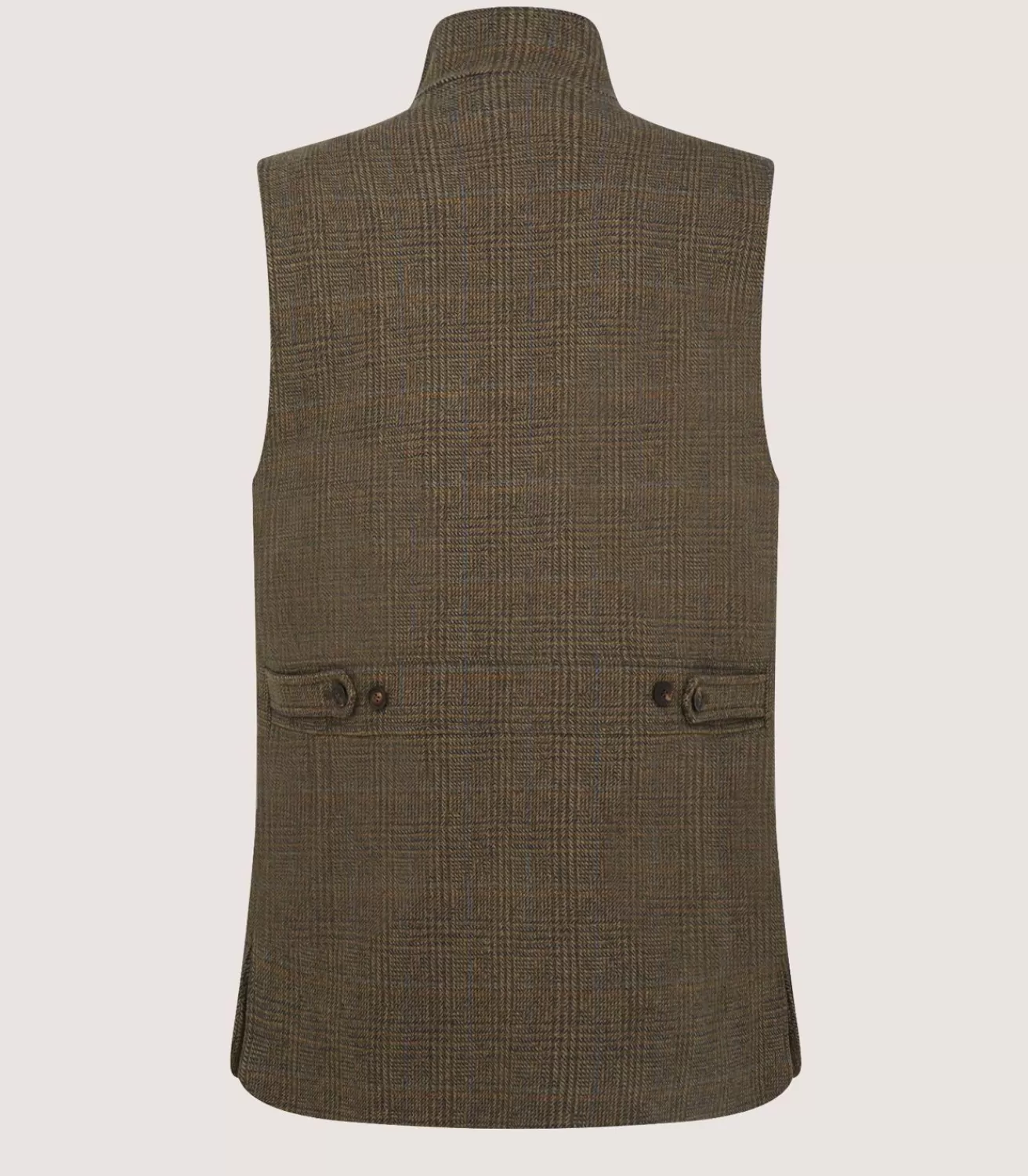 Men'S Tweed High Collar Sporting Vest In Morlich*Purdey Best
