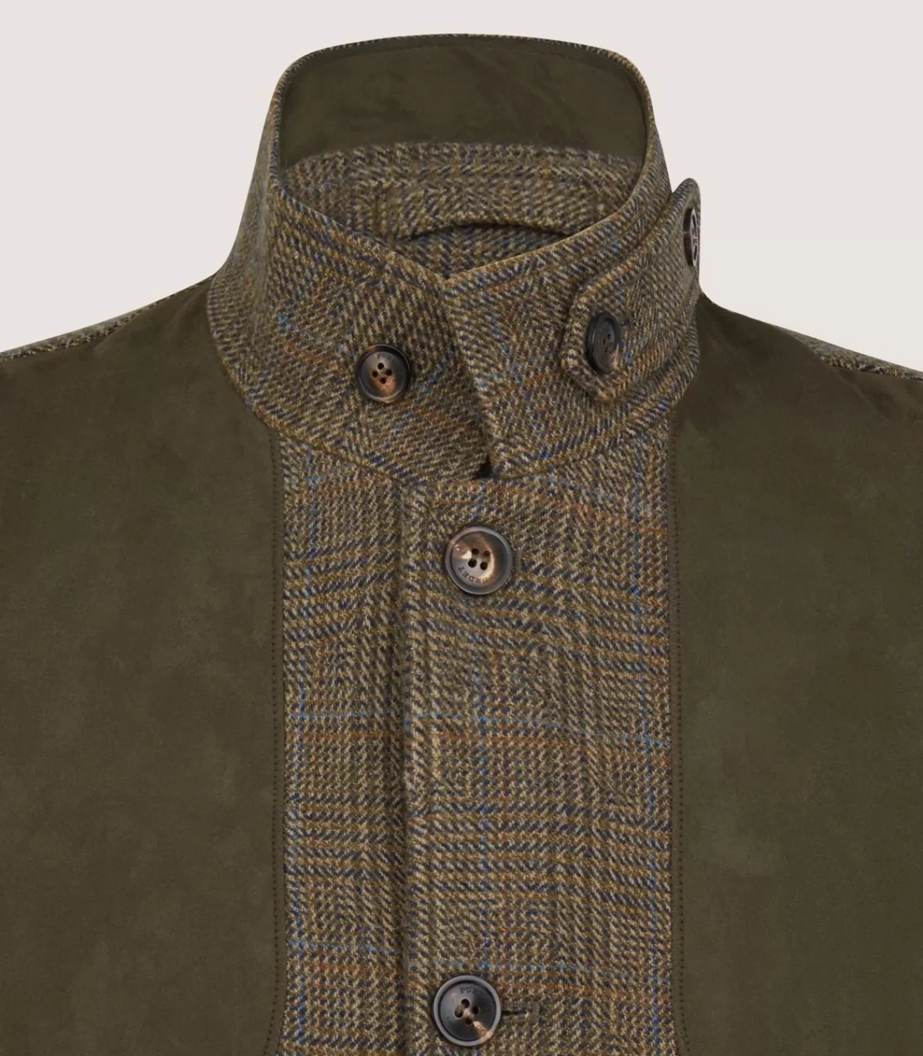 Men'S Tweed High Collar Sporting Vest In Morlich*Purdey Best