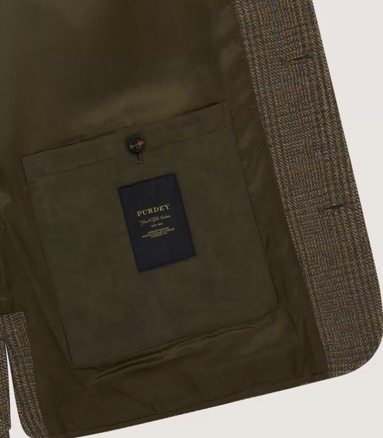Men'S Tweed High Collar Sporting Vest In Morlich*Purdey Best