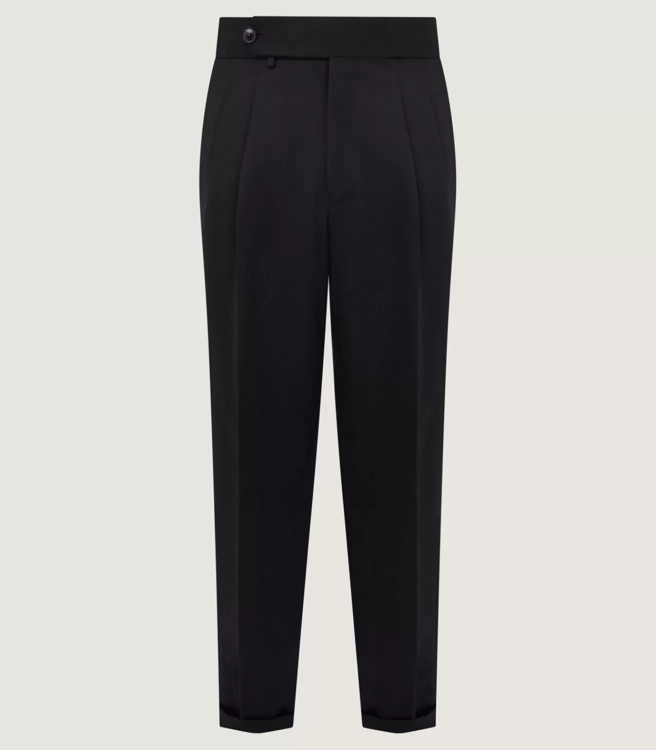 Men'S Two Pleat Trouser In Black*Purdey Best Sale