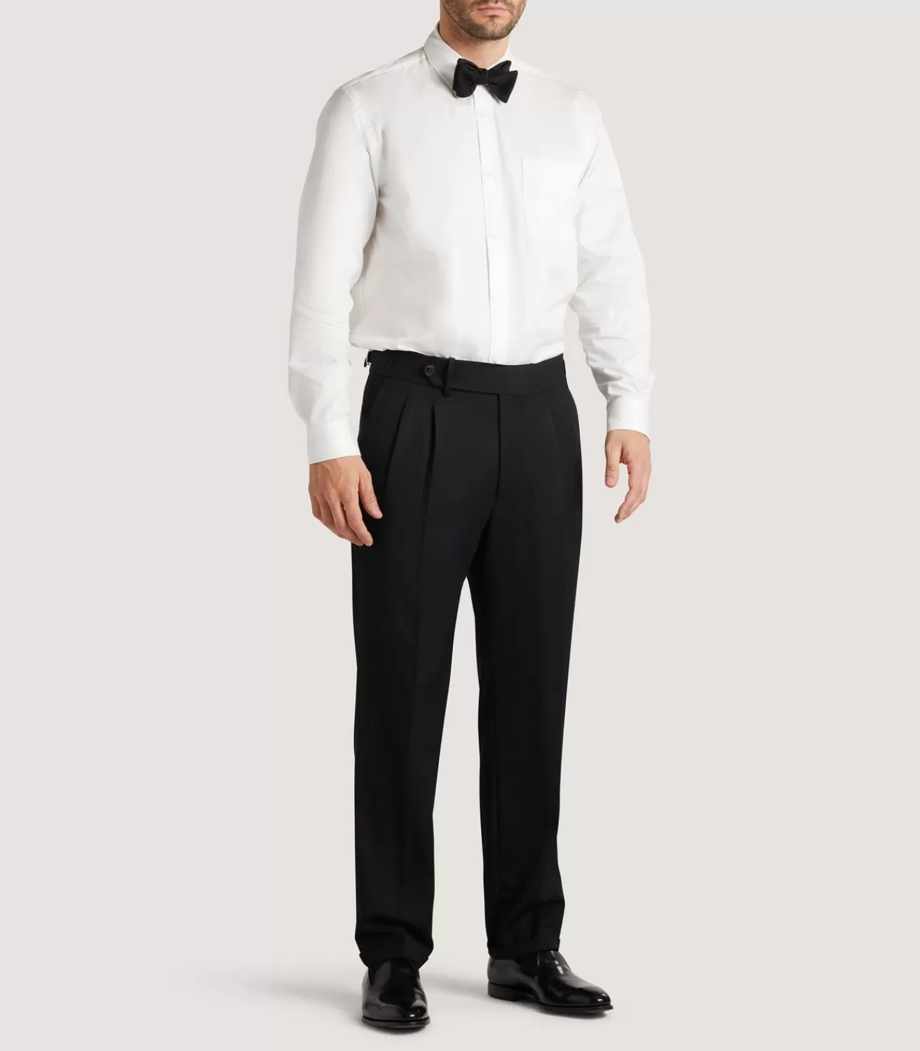 Men'S Two Pleat Trouser In Black*Purdey Best Sale