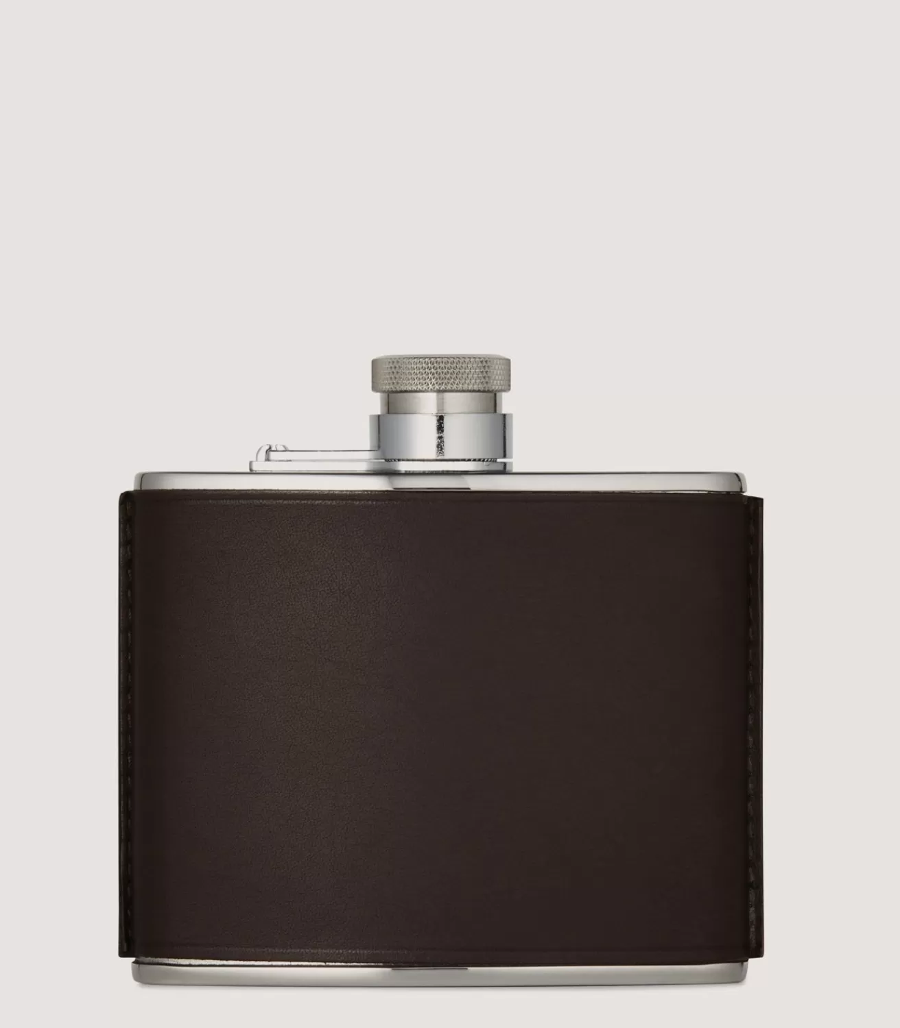 4Oz Leather Flask In Dark Brown*Purdey Cheap