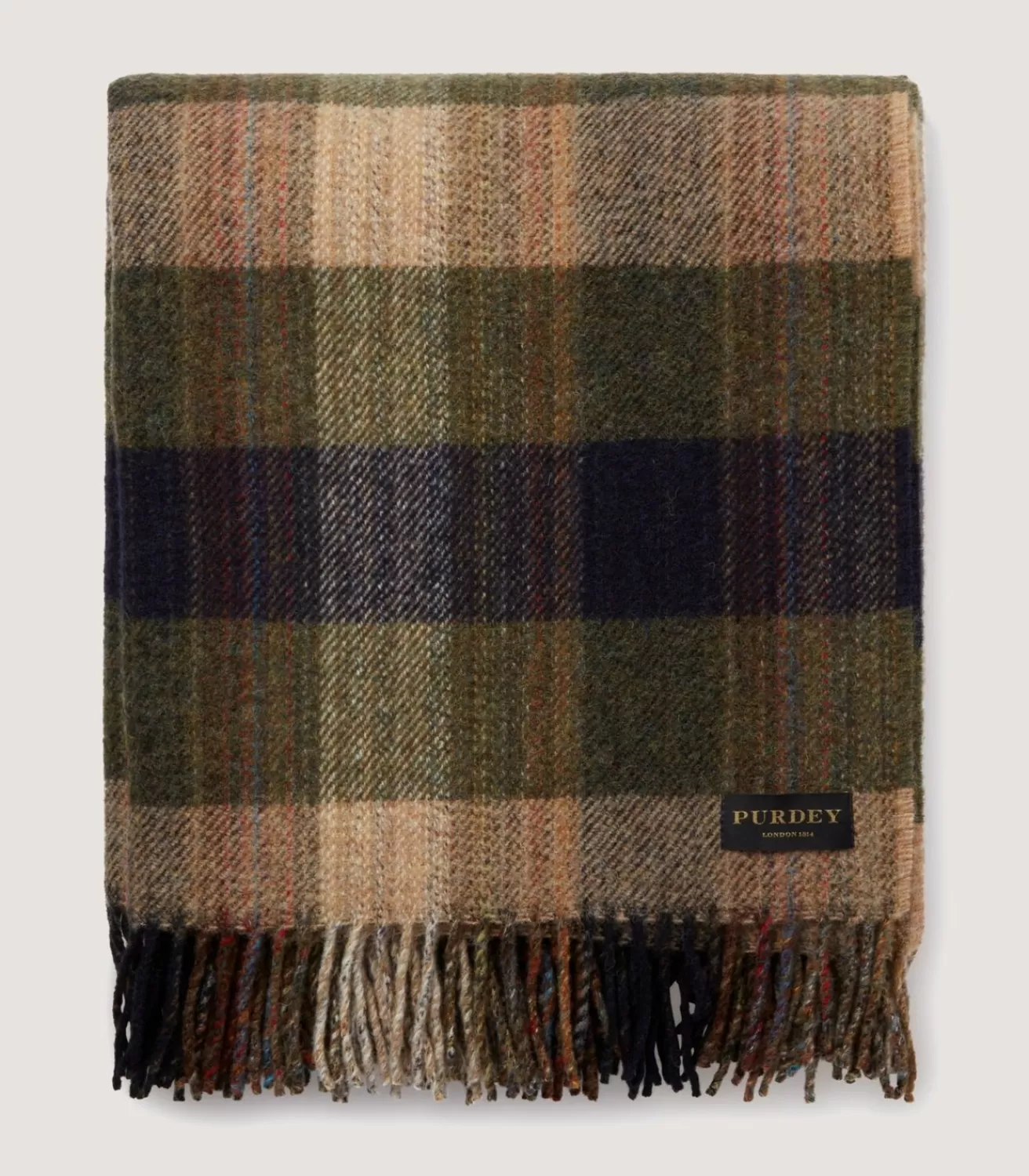 Recycled Check Blanket In Navy*Purdey Best Sale