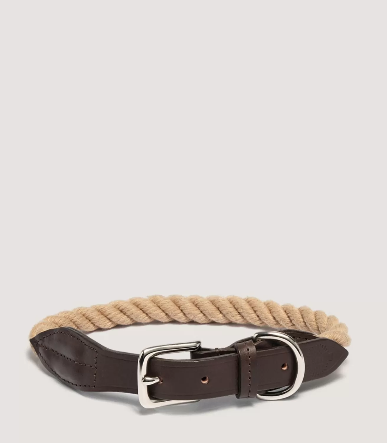 Rope & Leather Dog Collar In Natural*Purdey Cheap