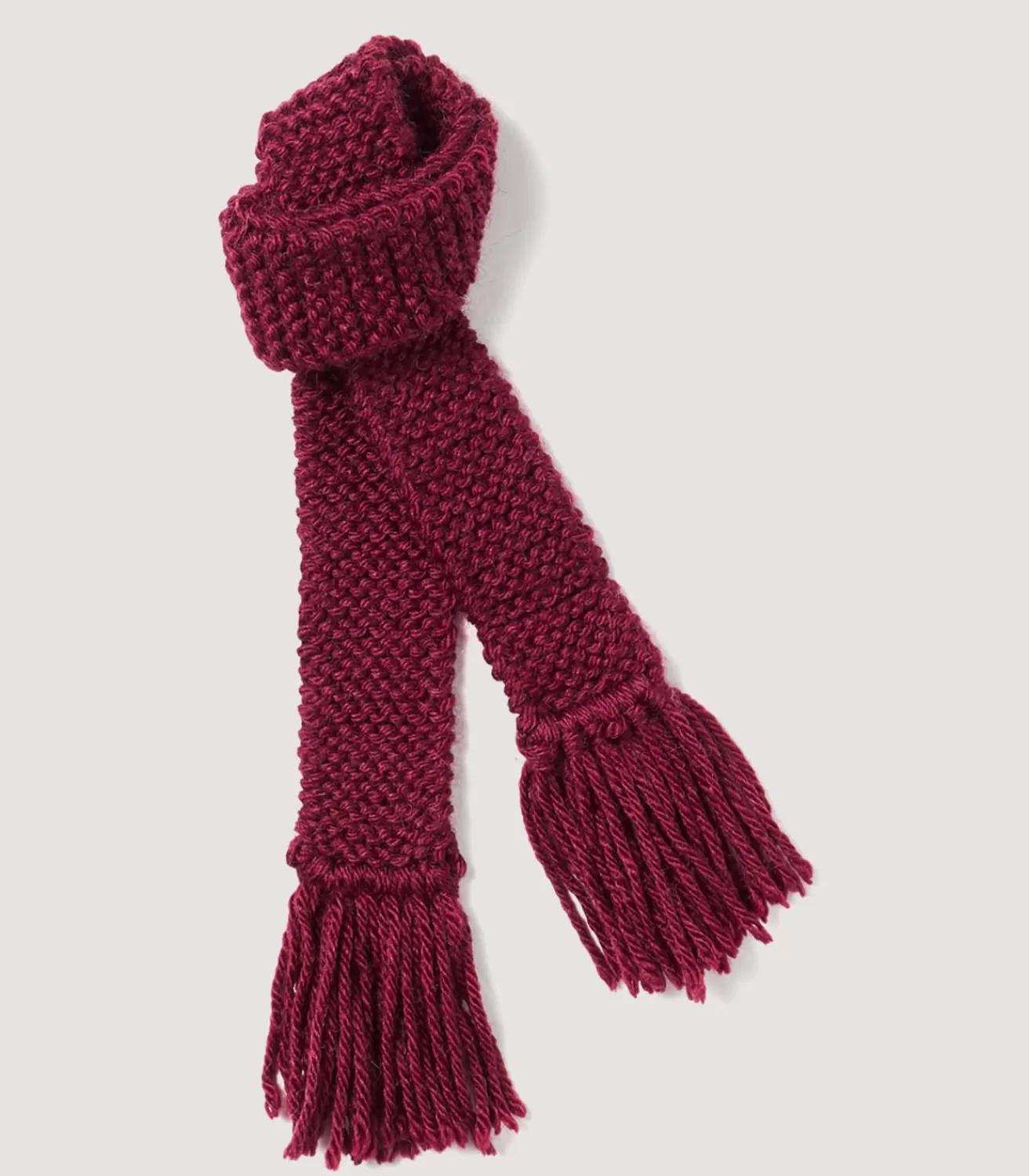 Saltby Handknitted Wool Garter In Burgundy*Purdey Best Sale