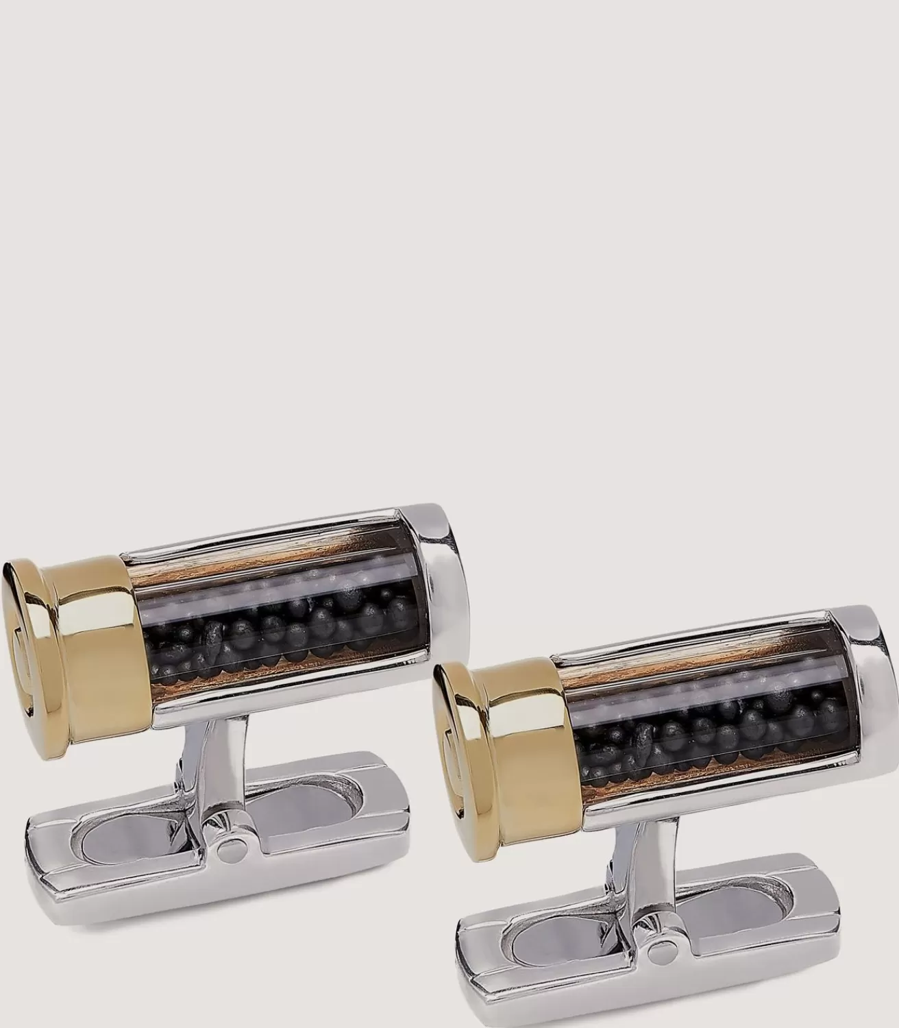 Silver Cartridge Cufflinks With Loose Shot In Silver*Purdey Store