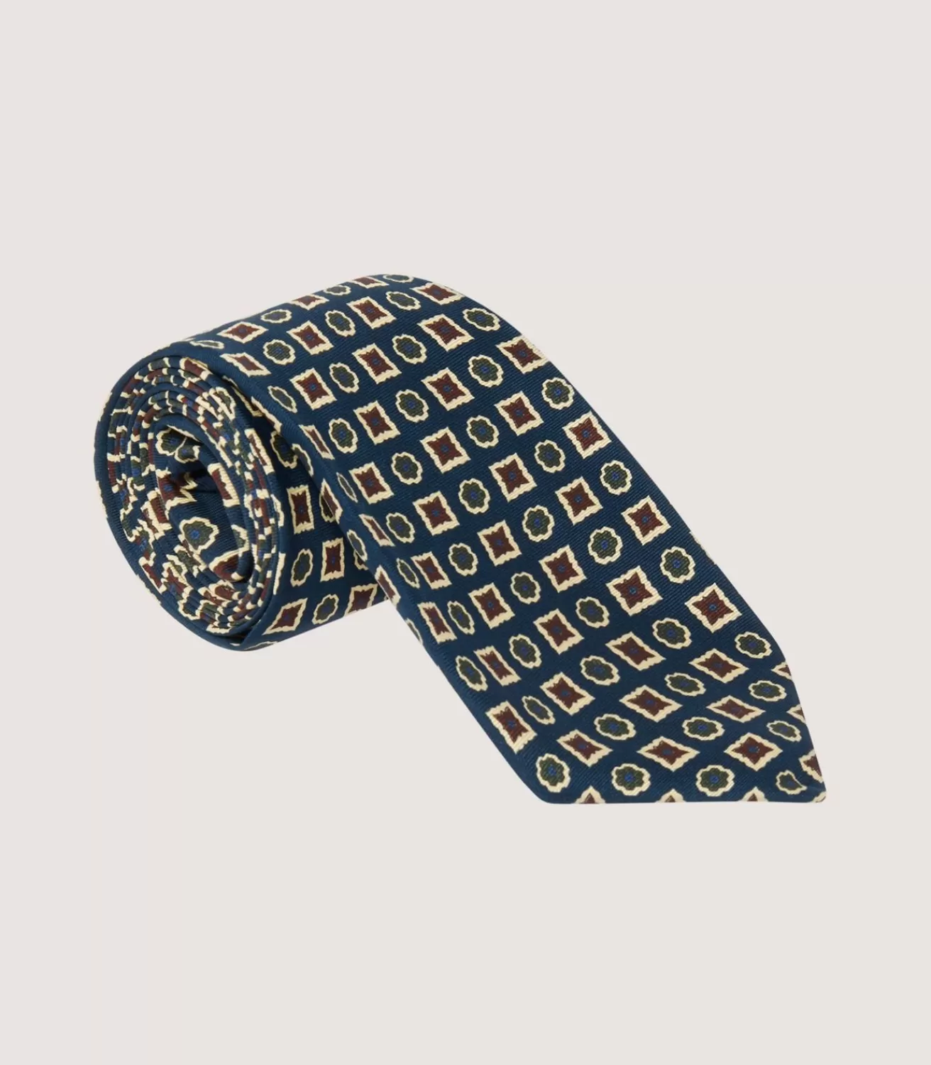 Small Medallion Madder Tie In Buff*Purdey Best