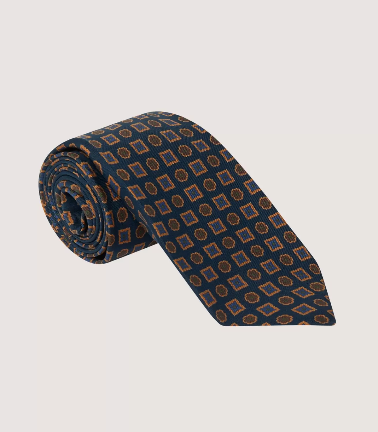 Small Medallion Madder Tie In Tan*Purdey Discount