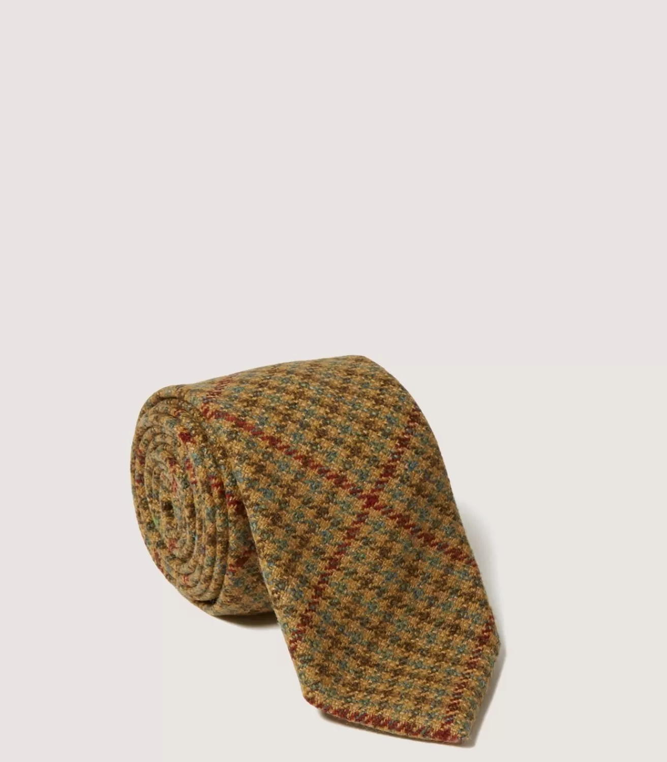 Tweed Check Tie In Lovat Green*Purdey Clearance