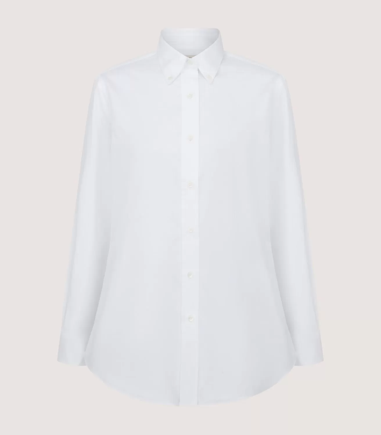 Women'S Button Down Signature Cotton Twill Shirt In White*Purdey New