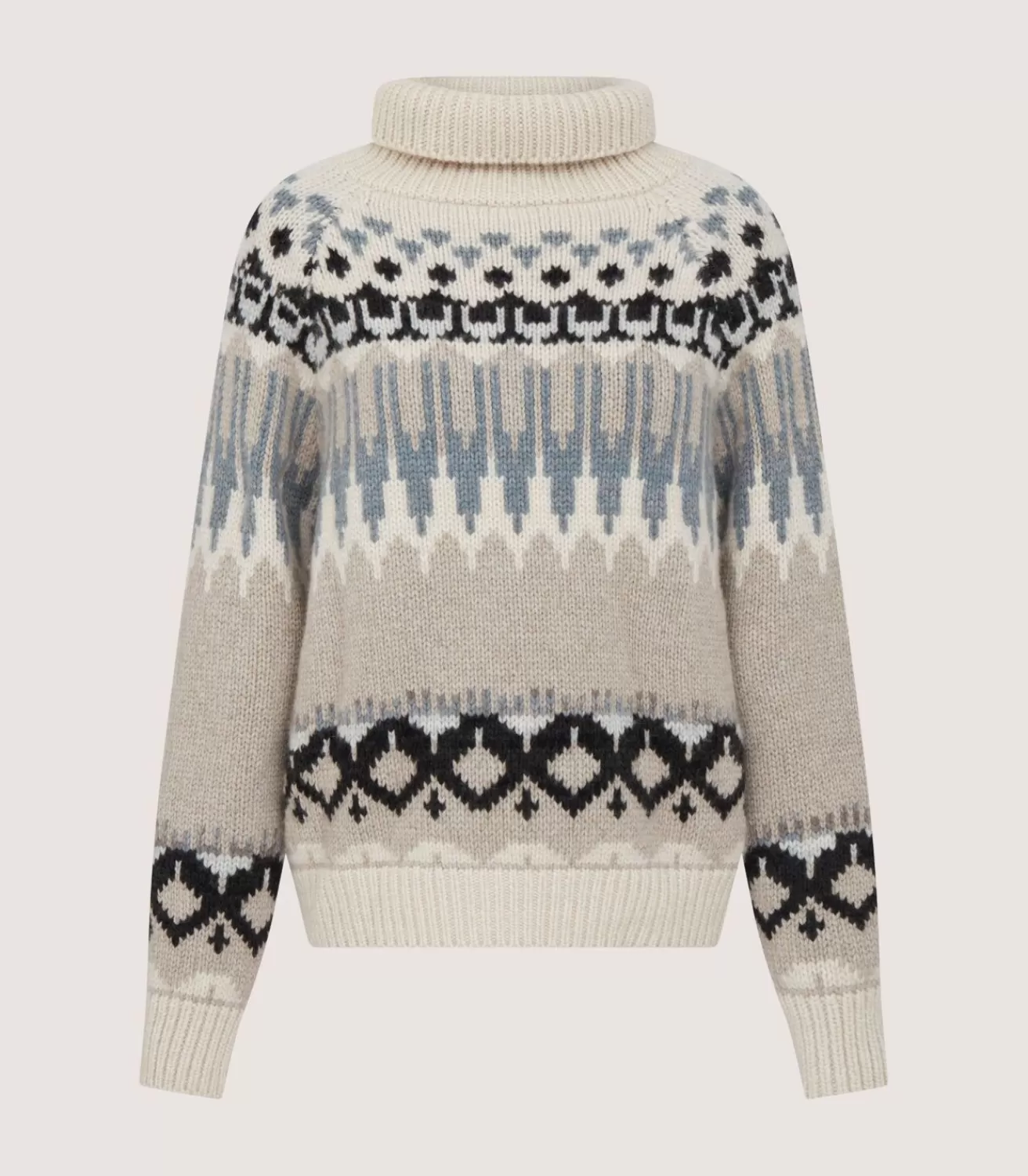 Women'S Cashmere Fairisle Falcon Crew Neck Sweater In Kestral*Purdey Discount