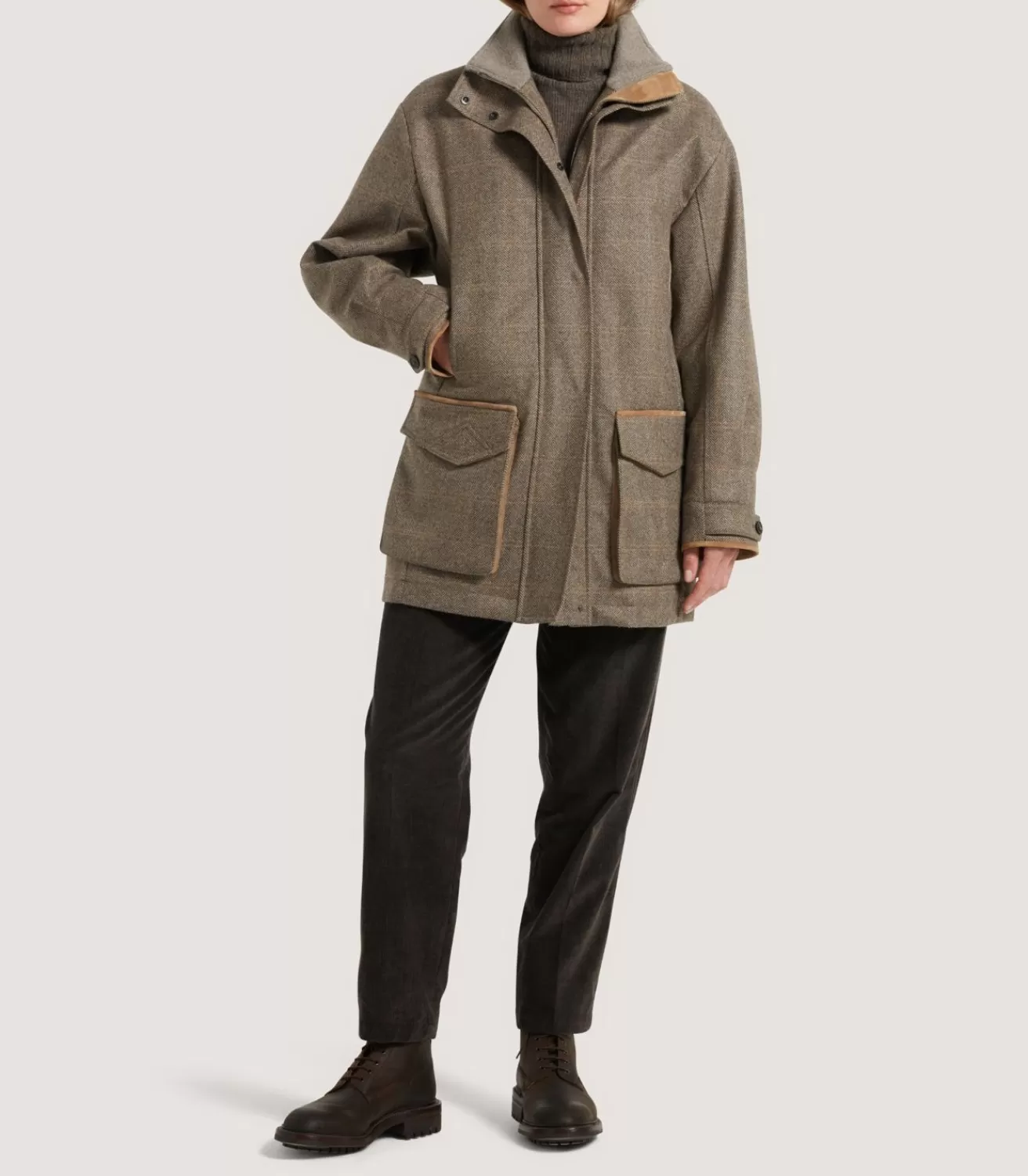 Women'S Cashmere Tweed Raglan Field Coat*Purdey Clearance