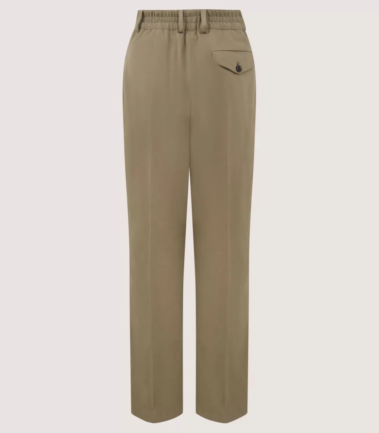 Women'S Cotton Flat Front Trouser In Dark Olive*Purdey Hot