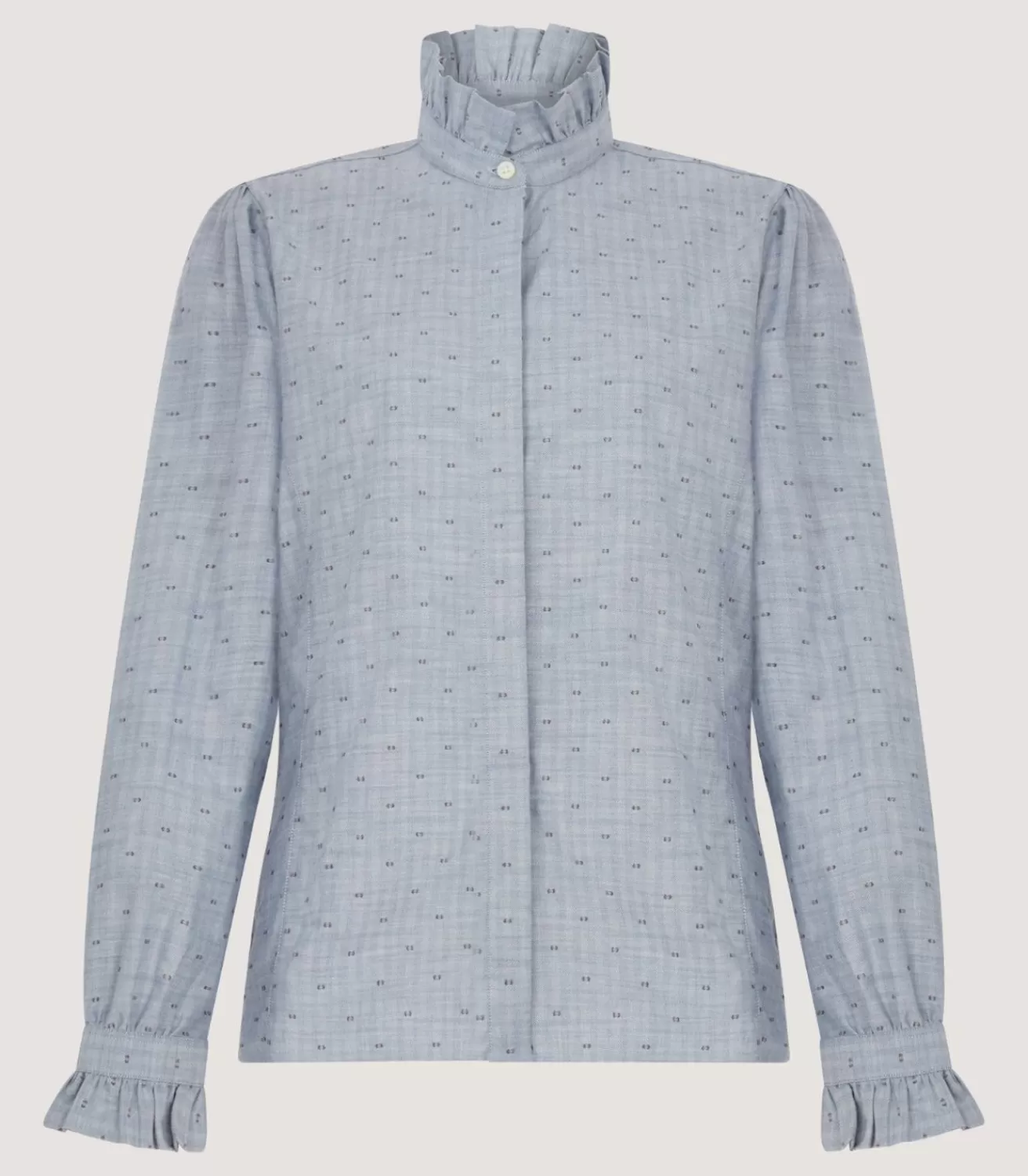 Women'S Pie Crust Spotted Shirt In Light Blue*Purdey Clearance