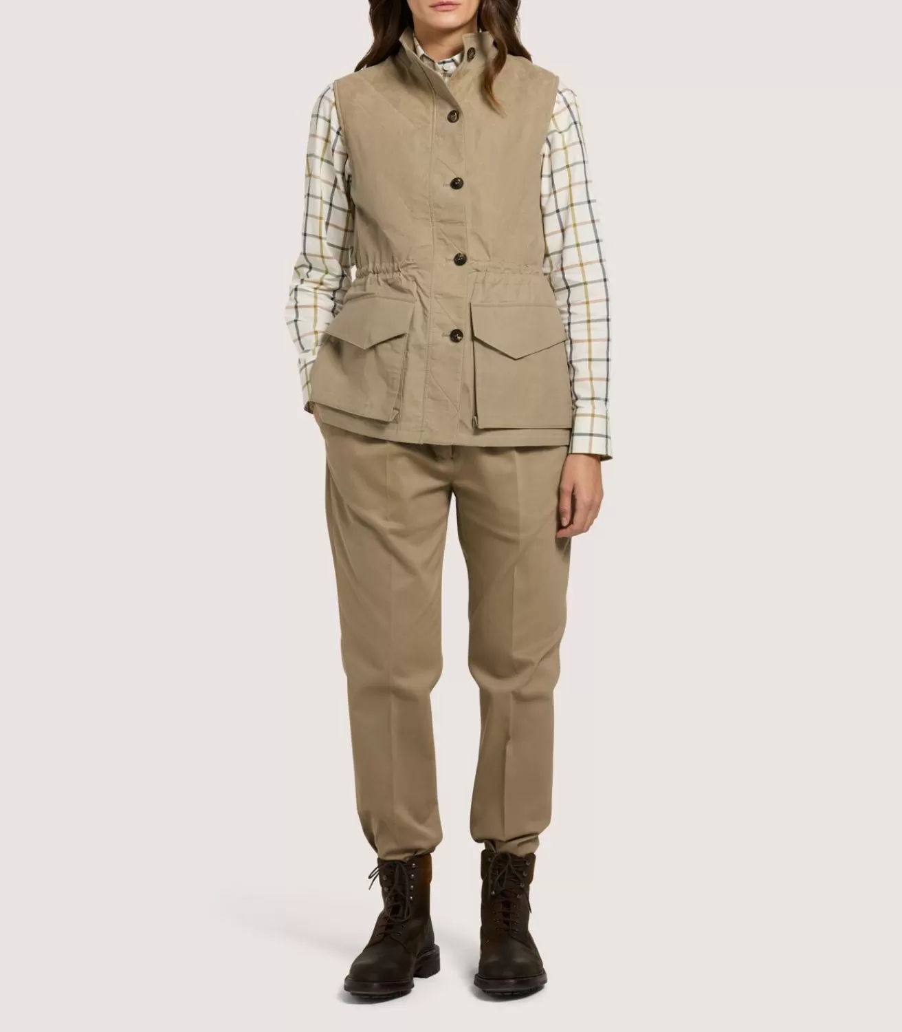 Women'S Summer Cotton Sporting Vest In Dark Taupe*Purdey Online