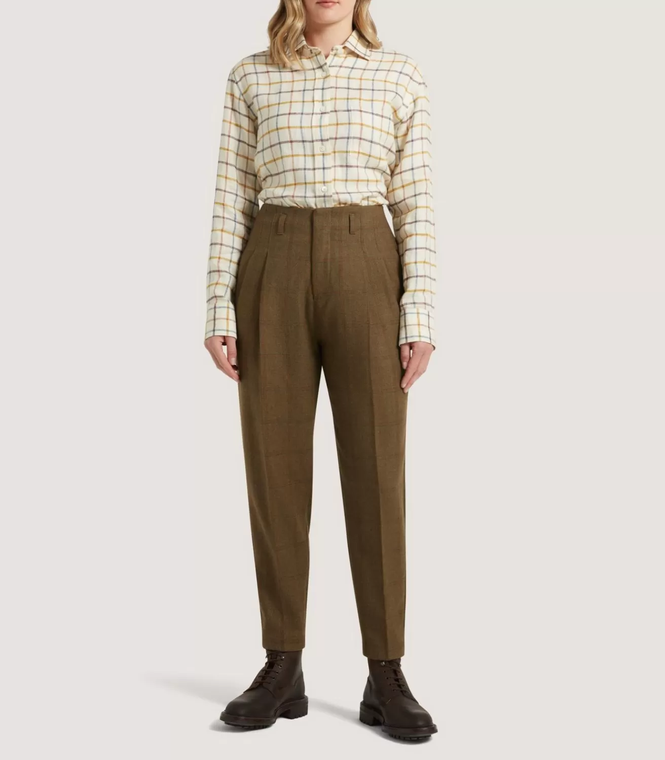 Women'S Technical Tweed Two Pleat Sporting Trouser In Lomond*Purdey Sale