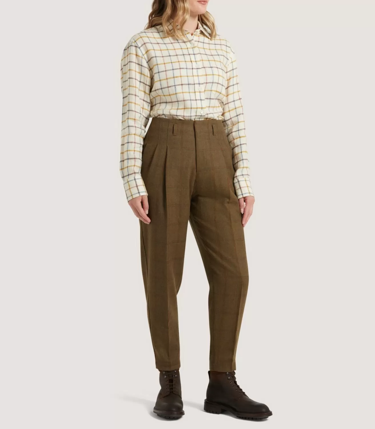 Women'S Technical Tweed Two Pleat Sporting Trouser In Lomond*Purdey Sale
