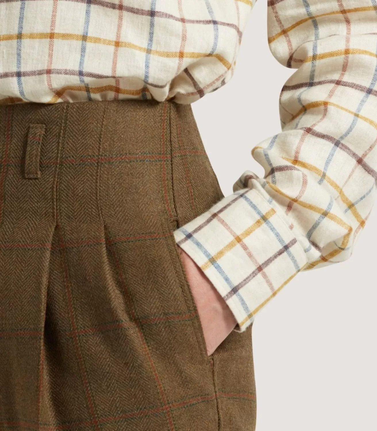 Women'S Technical Tweed Two Pleat Sporting Trouser In Lomond*Purdey Sale